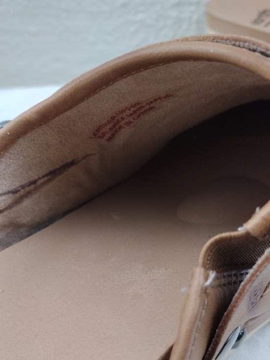 Earth Pine Tiku Sand Brown Braun Sable Leather Block Platform Slip On Clog Shoe